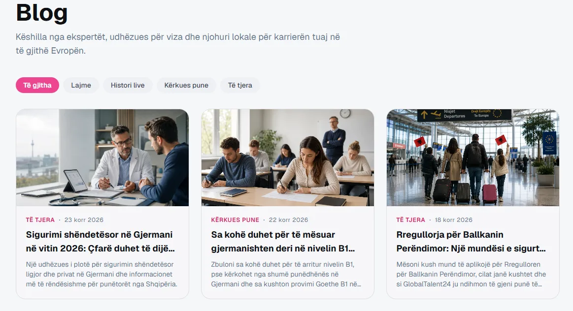 Blogu GlobalTalent24 me këshilla, lajme dhe histori për karrierën dhe jetën në Evropë