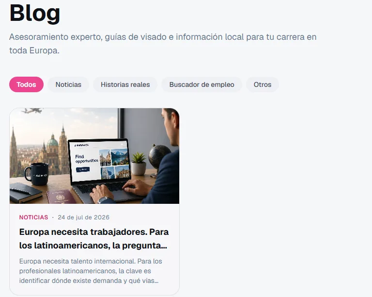 GlobalTalent24 Magazine con noticias, historias reales y contenidos para buscar empleo en Europa
