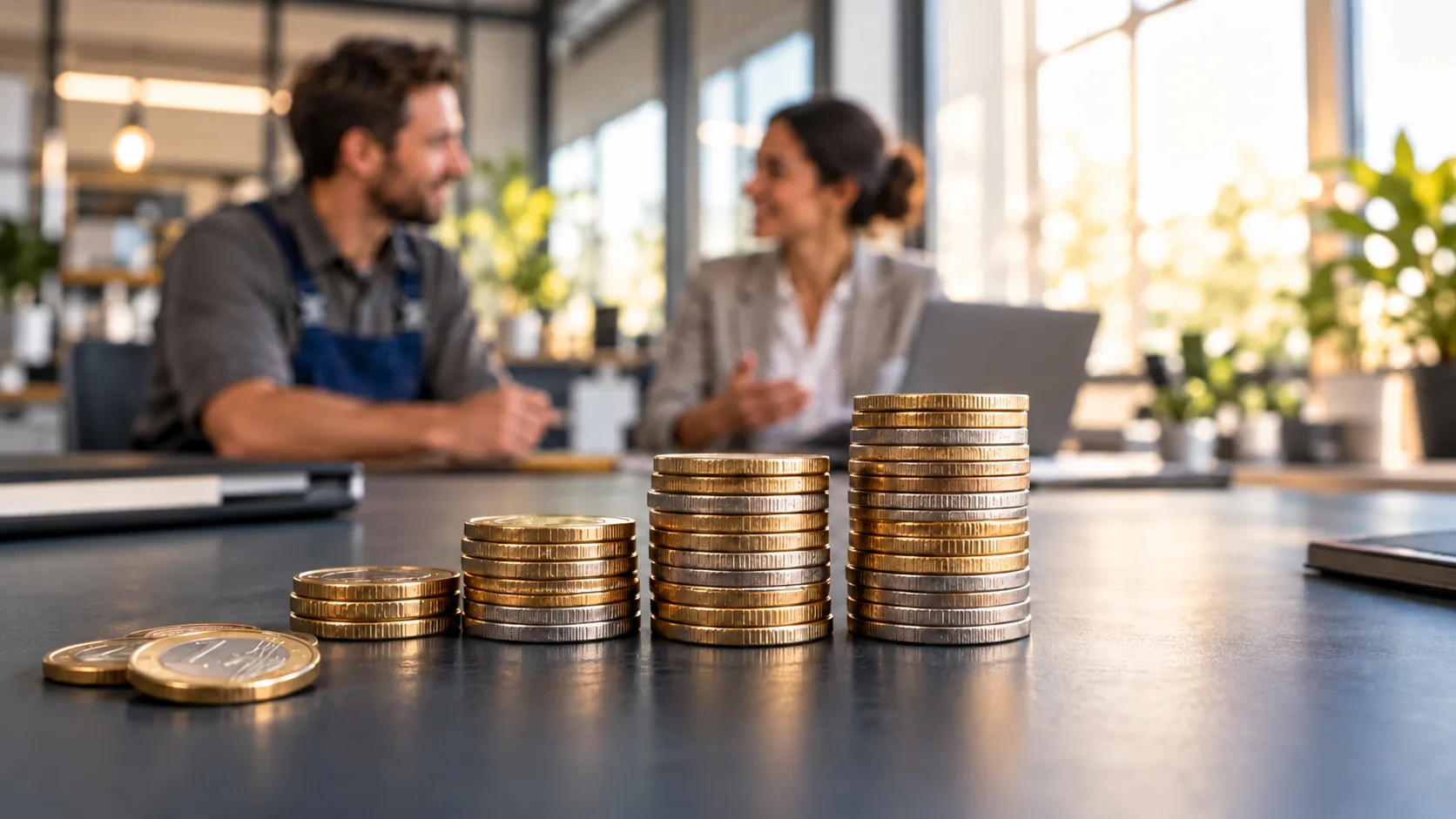 AI illustration of rising wages and personal finances